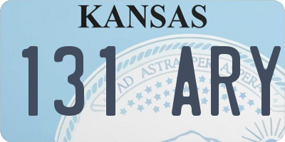 KS license plate 131ARY