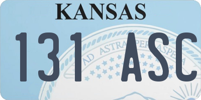 KS license plate 131ASC