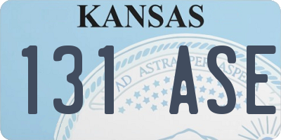 KS license plate 131ASE