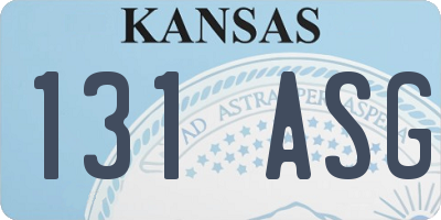 KS license plate 131ASG