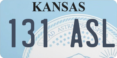 KS license plate 131ASL