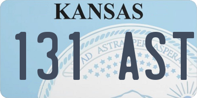 KS license plate 131AST