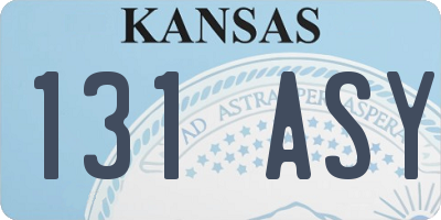 KS license plate 131ASY