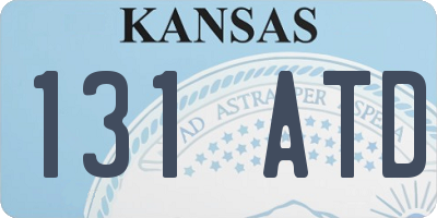 KS license plate 131ATD
