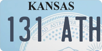 KS license plate 131ATH