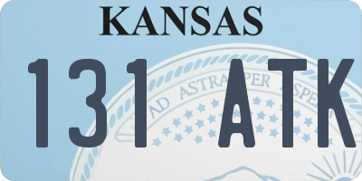 KS license plate 131ATK