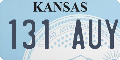 KS license plate 131AUY