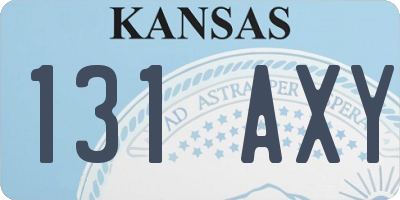 KS license plate 131AXY