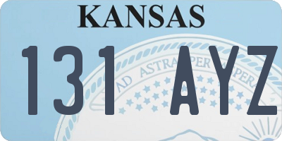 KS license plate 131AYZ