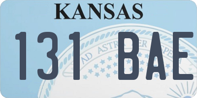 KS license plate 131BAE