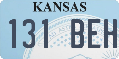 KS license plate 131BEH