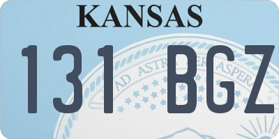 KS license plate 131BGZ