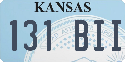 KS license plate 131BII