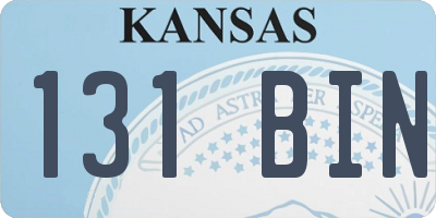 KS license plate 131BIN