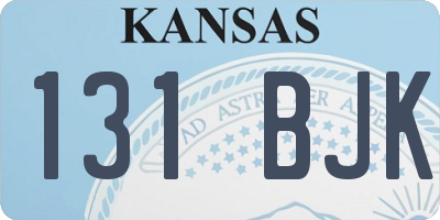 KS license plate 131BJK