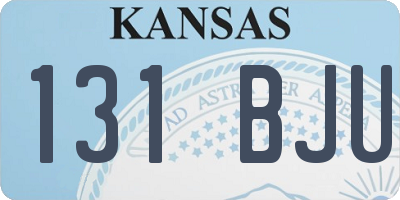 KS license plate 131BJU