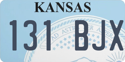 KS license plate 131BJX