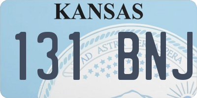 KS license plate 131BNJ