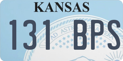KS license plate 131BPS