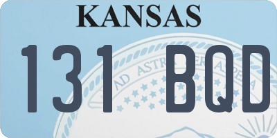 KS license plate 131BQD