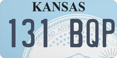 KS license plate 131BQP