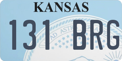 KS license plate 131BRG