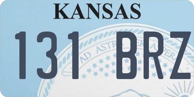 KS license plate 131BRZ