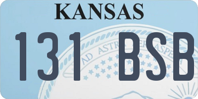 KS license plate 131BSB