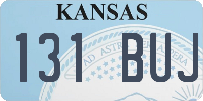 KS license plate 131BUJ