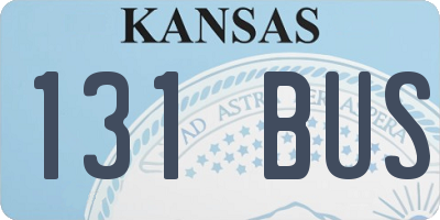 KS license plate 131BUS