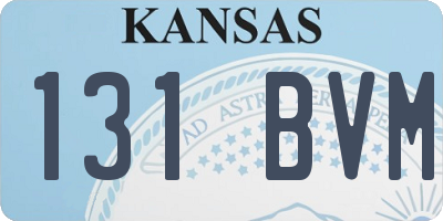 KS license plate 131BVM