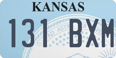 KS license plate 131BXM