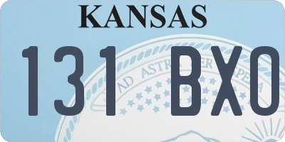 KS license plate 131BXO