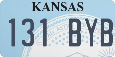 KS license plate 131BYB