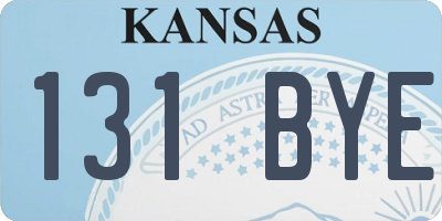 KS license plate 131BYE