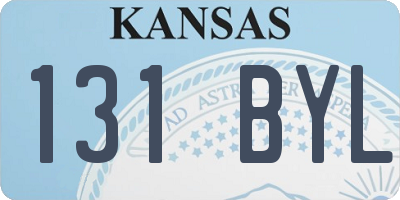 KS license plate 131BYL