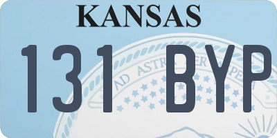 KS license plate 131BYP