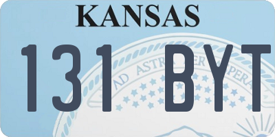 KS license plate 131BYT
