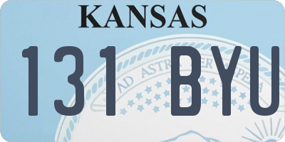 KS license plate 131BYU