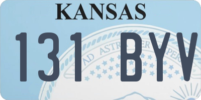 KS license plate 131BYV