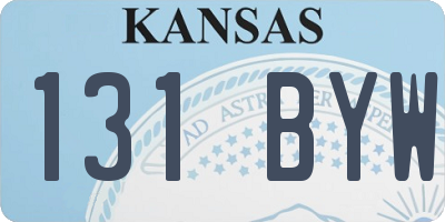 KS license plate 131BYW