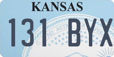 KS license plate 131BYX
