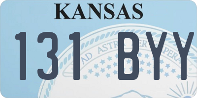 KS license plate 131BYY