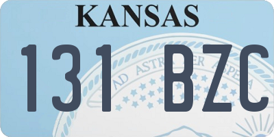 KS license plate 131BZC