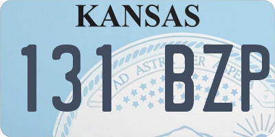 KS license plate 131BZP
