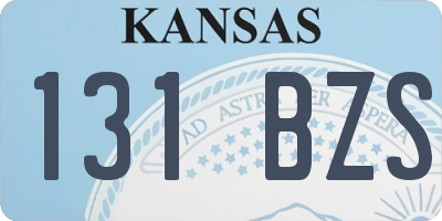 KS license plate 131BZS
