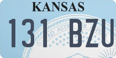 KS license plate 131BZU
