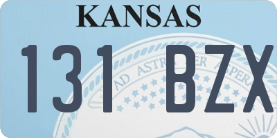 KS license plate 131BZX