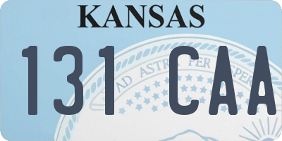 KS license plate 131CAA