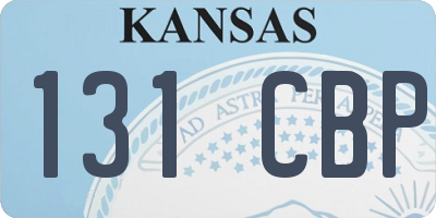 KS license plate 131CBP